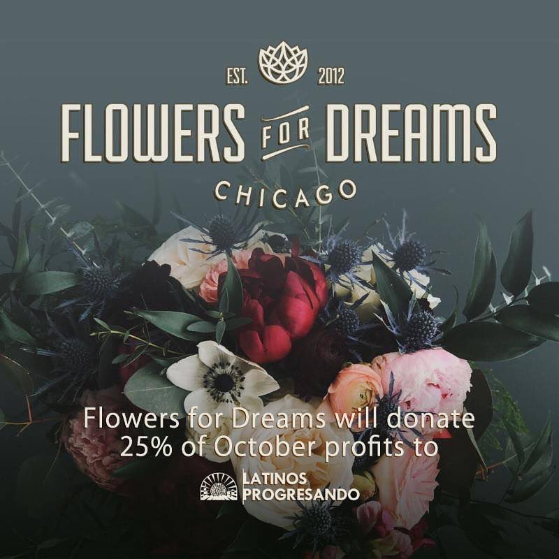 Are you making plans to celebrate a special day in October? Consider buying beautiful flowers from @flowersfordreams as 25% of their October 2019 profits will be donated to Latinos Progresando!