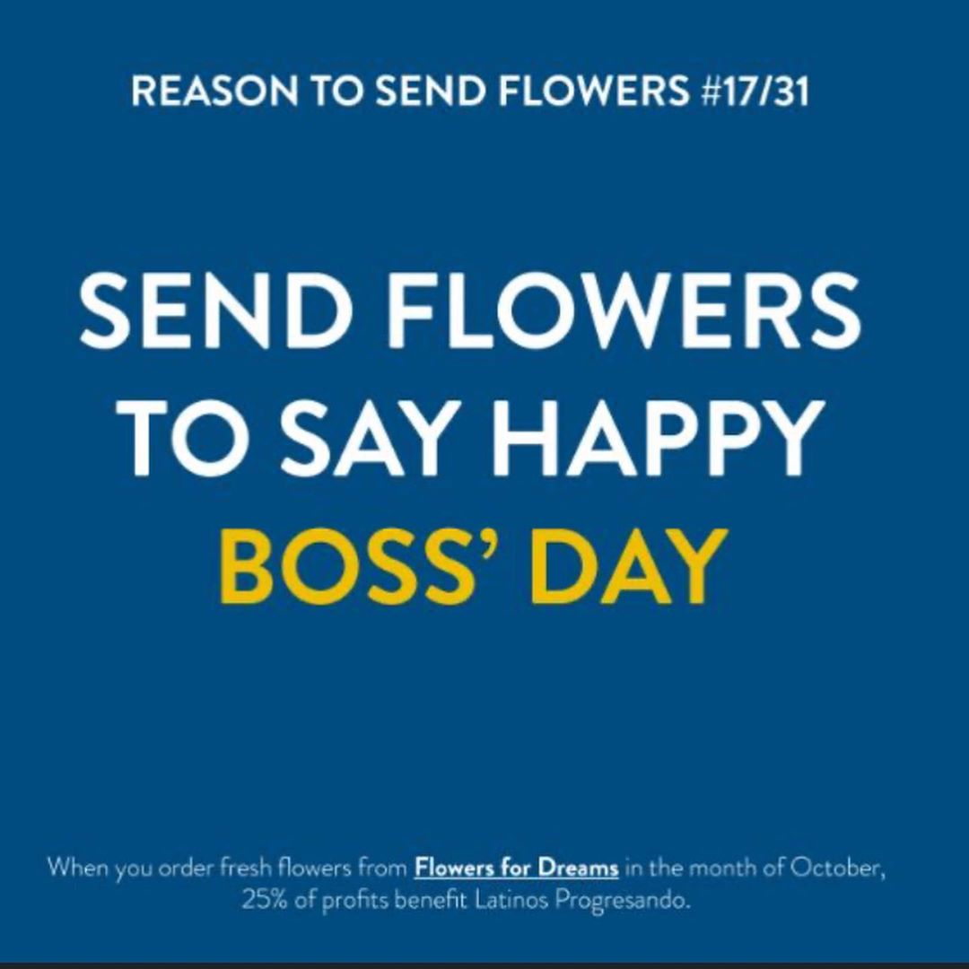 Thank your boss for all their hard work with a fall bouquet from Flowers for Dreams. Flowers for Dreams is donating 25%of October profits back to LP.