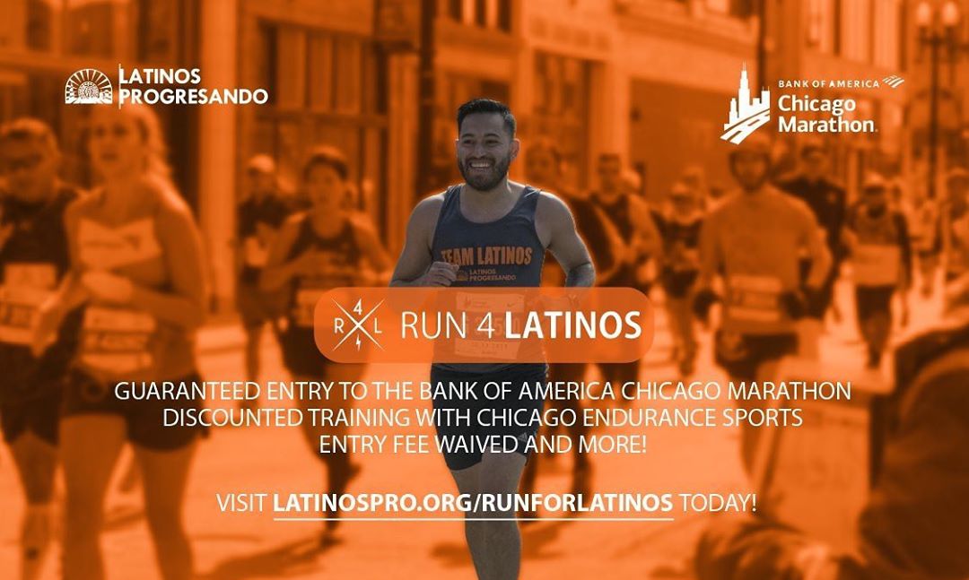 There is no better way to start your 2020 journey than by signing up to #Run4Latinos at the Bank of America Chicago Marathon! The drawing may have passed but Latinos Progresando still has a slot with your name on it. 
Visit latinospro.org/runforlatinos to register and find out all the benefits of being part of #TeamLatinos. ?‍♀️ ? *There are ONLY 5 spots left so do it now. @chimarathon