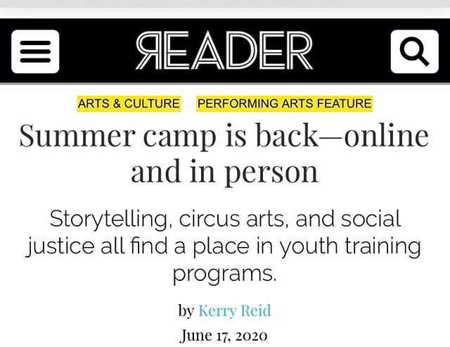 Special thank you @chicago_reader for highlighting the wonderful work of Teatro Americano and helping us get the word out about our first virtual theater apprenticeship.
https://m.chicagoreader.com/chicago/summer-camp-is-back-online-and-in-person/Content?oid=80721627
